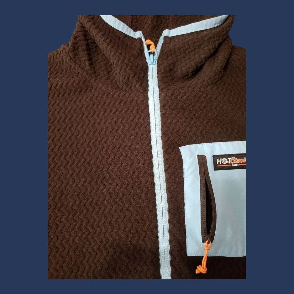 Ventures Endurance Unisex Hooded Jacket Hot Chocolate Brown/Blue Medium - Picture 10 of 11